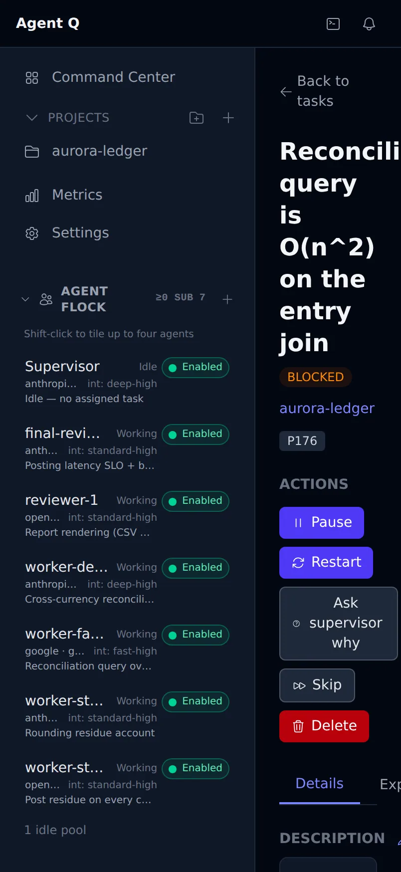Record — What happened. One task keeps its attempts, comments, summary and outcome together.